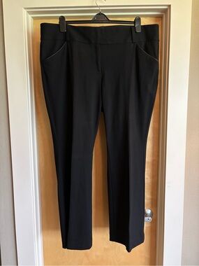 Alfani Woman Black Comfort Waist Dress Pants Straight Leg 22W